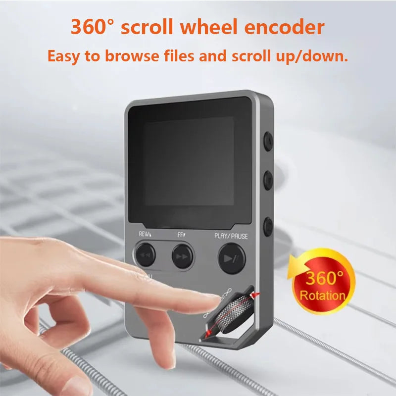 C5 8GB Lossless Bluetooth MP3 Music Player, Zinc Alloy Body,Rotary Controls,Wireless Connection,FM Radio,Voice Recorder