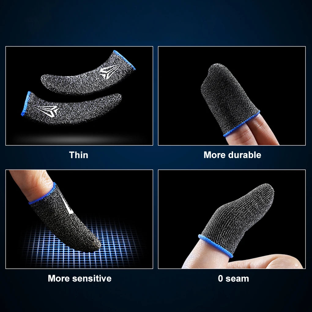 10pcs Mobile Game Fingertip Sweatproof Anti-slip Touch Screen Finger Sleeve Breathable Gaming Finger Cover.