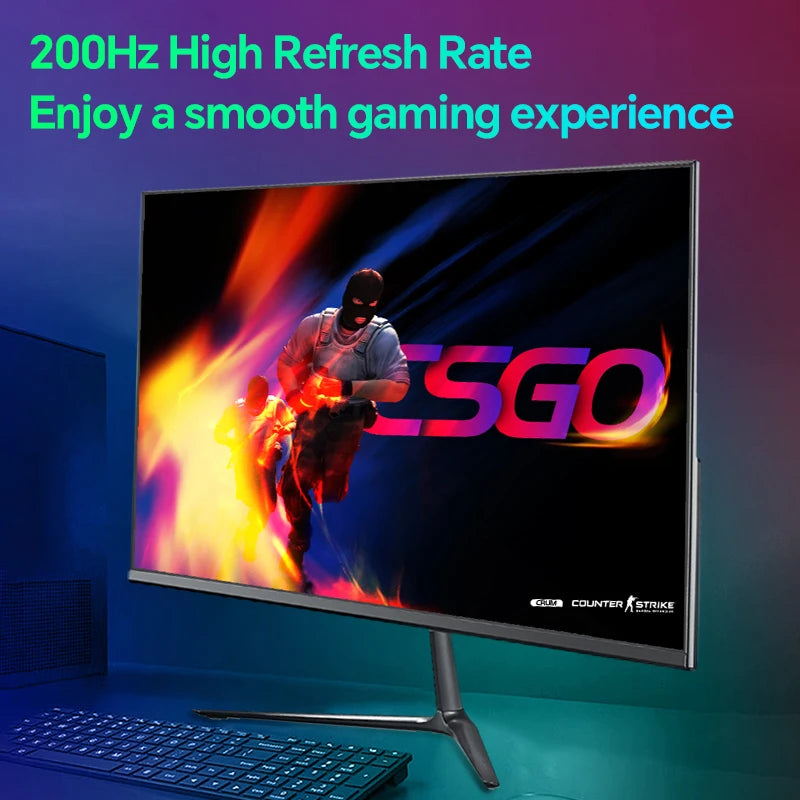 24 Inch PC Gaming Monitor 200Hz 1920×1080P Screen100Hz HDMI.