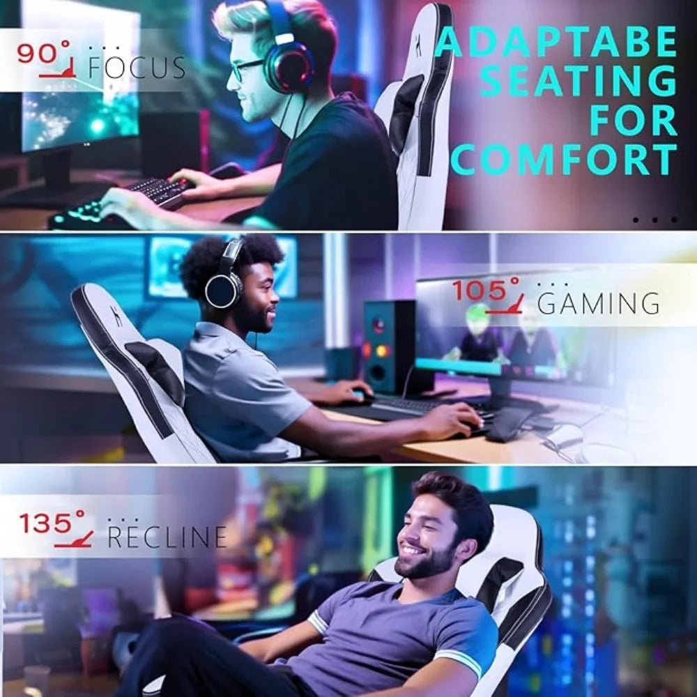 Game Office Chair, Adjustable Height and Angle, 360 ° Rotating Ergonomic Game Chair