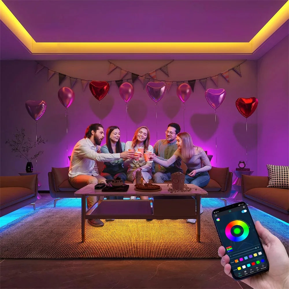 GREATWALL WIFI 5050 LED strip, strip equipped with WIFI controller and DC power supply, with music synchronous color change