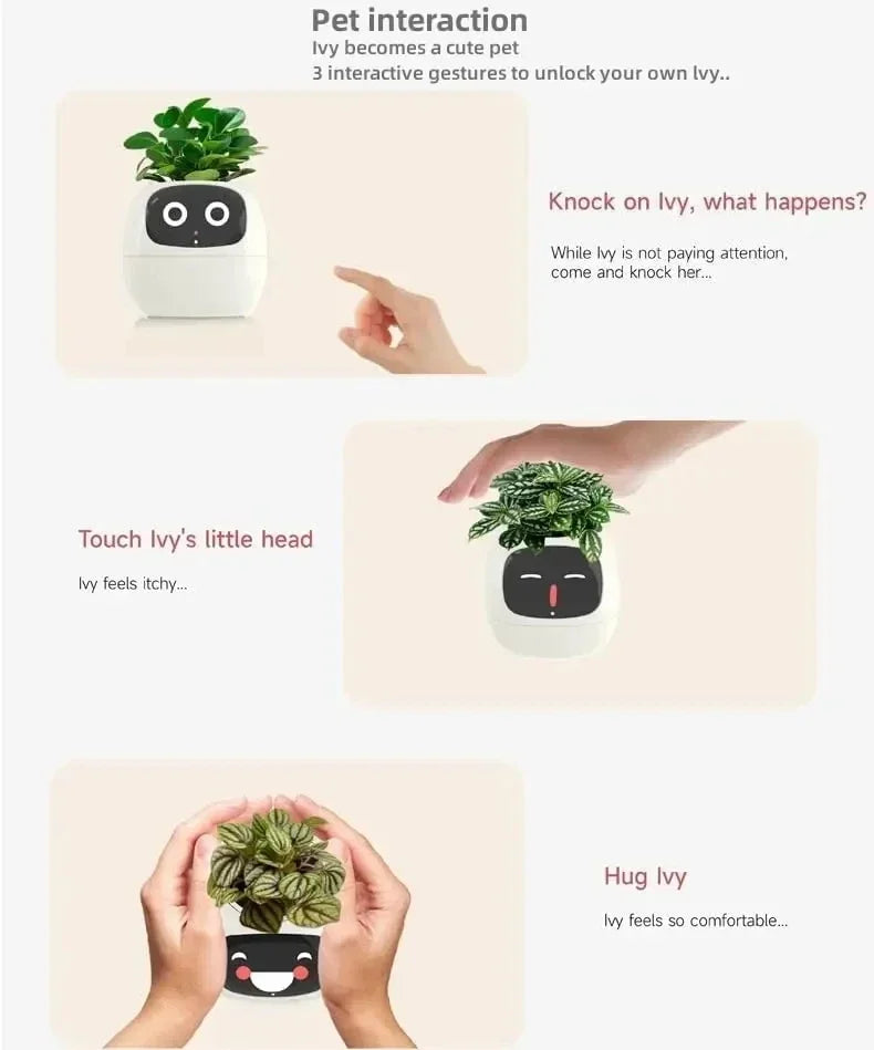 Ivy Smart Planter Endless Fun Over 49 Rich Expressions 7 Smart Sensors And AI Chips Make Raising Plants Easy And Fun