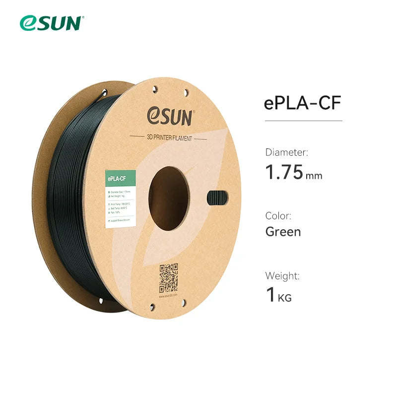 eSUN Carbon Fiber PLA 3D Printer Filament 1KG 1.75MM Fast Printing PLA-CF High-strength Carbon Fiber PLA Filament For Bambu Lab