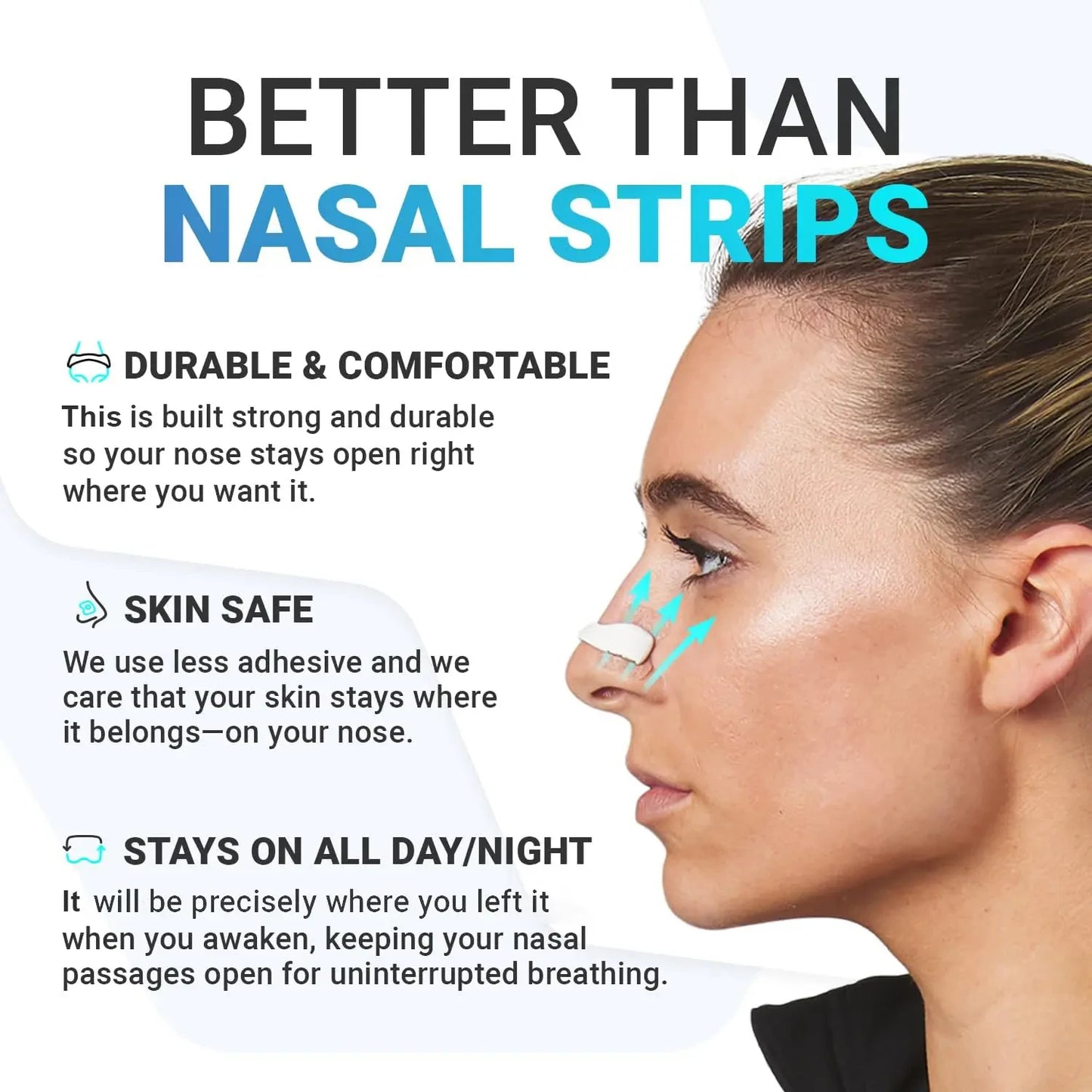 Sport Nasal Dilator Sleep Nasal Breathing Dilators Starter Kit Nose Breathe Strips Magnetic Nasal Strips Reduce Snoring