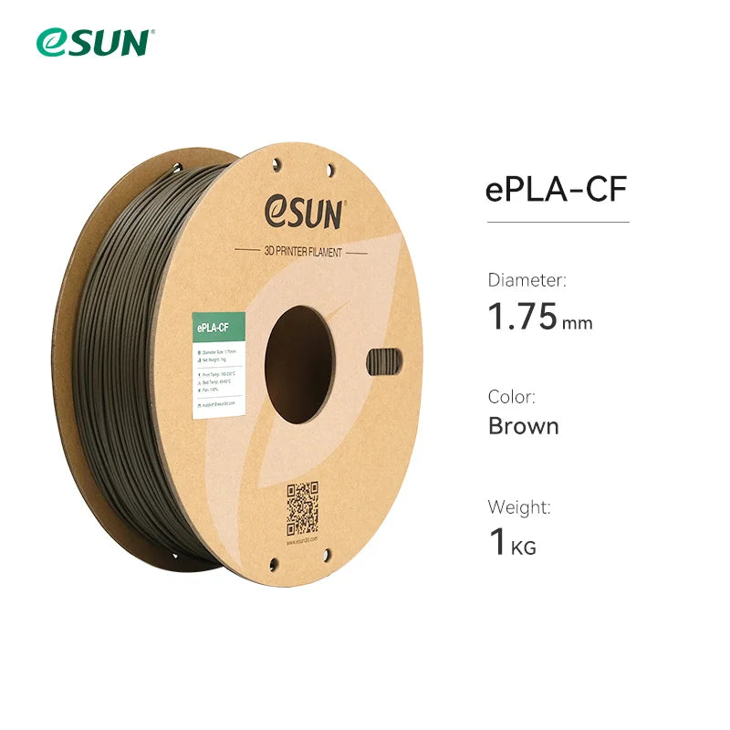 eSUN Carbon Fiber PLA 3D Printer Filament 1KG 1.75MM Fast Printing PLA-CF High-strength Carbon Fiber PLA Filament For Bambu Lab