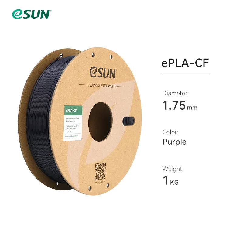 eSUN Carbon Fiber PLA 3D Printer Filament 1KG 1.75MM Fast Printing PLA-CF High-strength Carbon Fiber PLA Filament For Bambu Lab