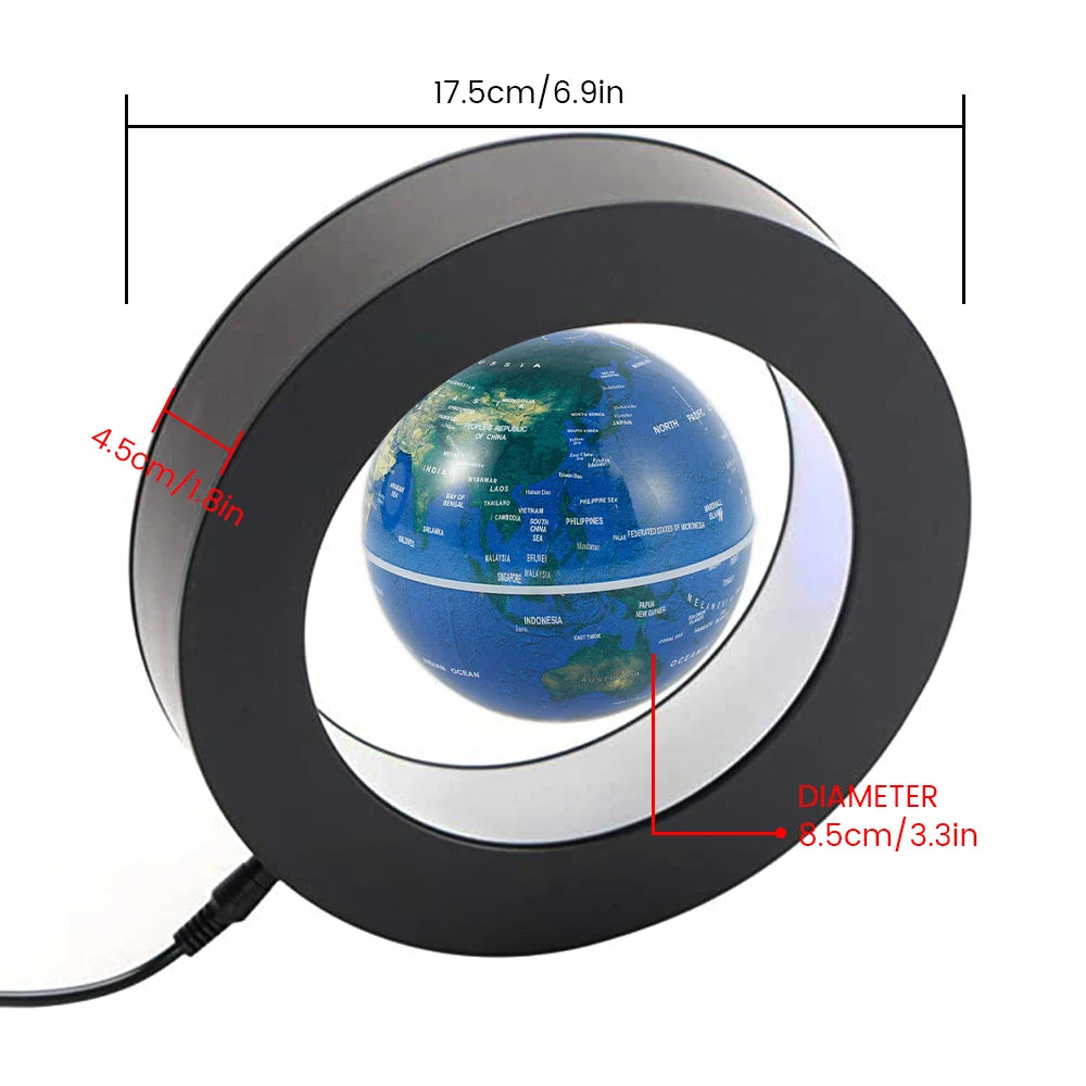 Magnetic Levitation Floating Globe 2.0W Floating Globe With LED Lights Magnetic Levitation World Map Educational Toys for Home