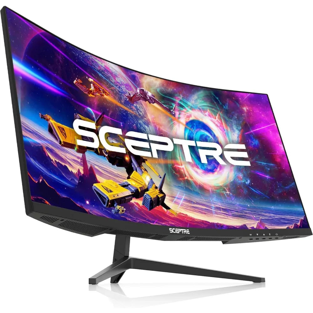 30-inch Curved Gaming Monitor 21:9 2560x1080 Ultra Wide/ Slim HDMI DisplayPort up to 200Hz Build-in Speakers, Metal Black