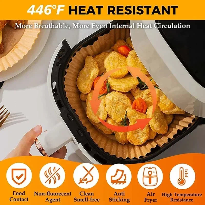 Air Fryer Disposable Paper Square Round Baking Paper