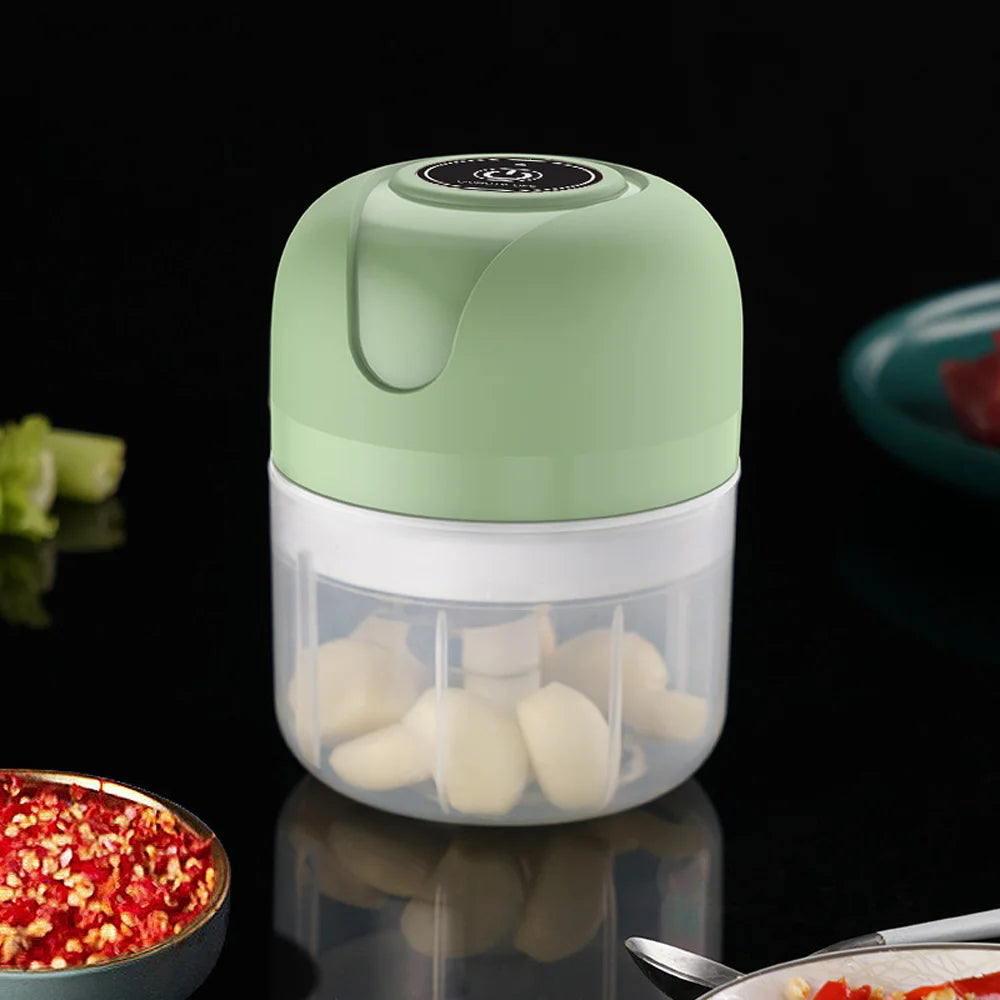 Mini USB Wireless Electric Garlic Masher 100/250ml Press Mincer Vegetable Chili Meat Grinder Food Chopper Kitchen Accessories