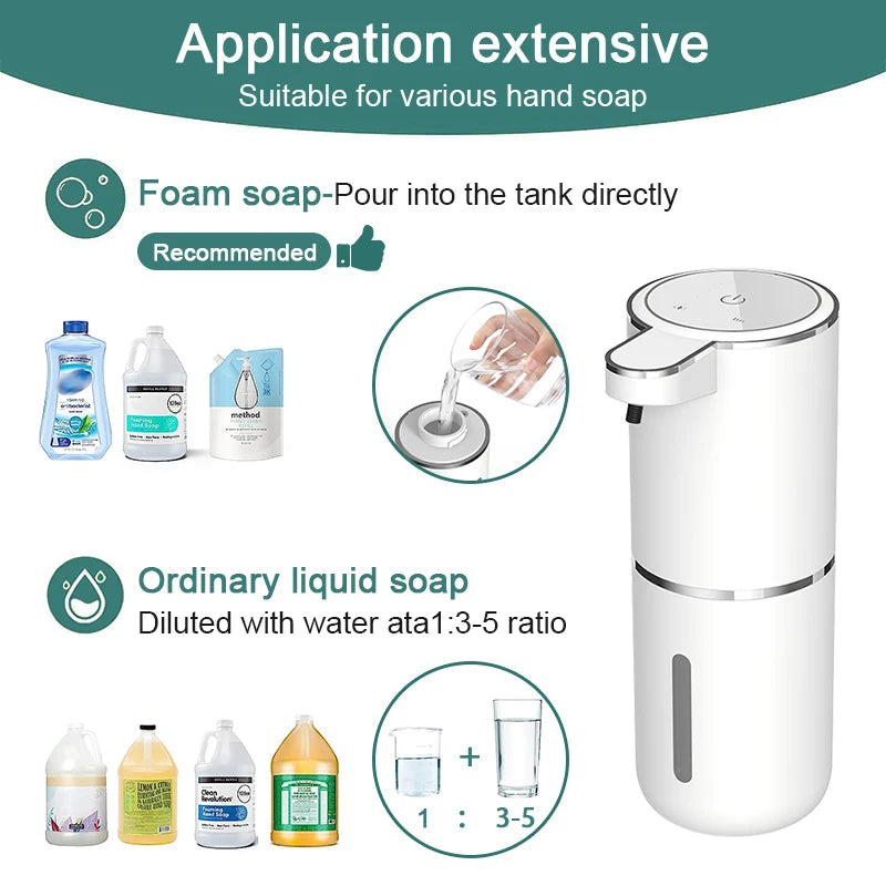 380ml Touchless Liquid Soap Dispenser Wall Mounted Smart Display