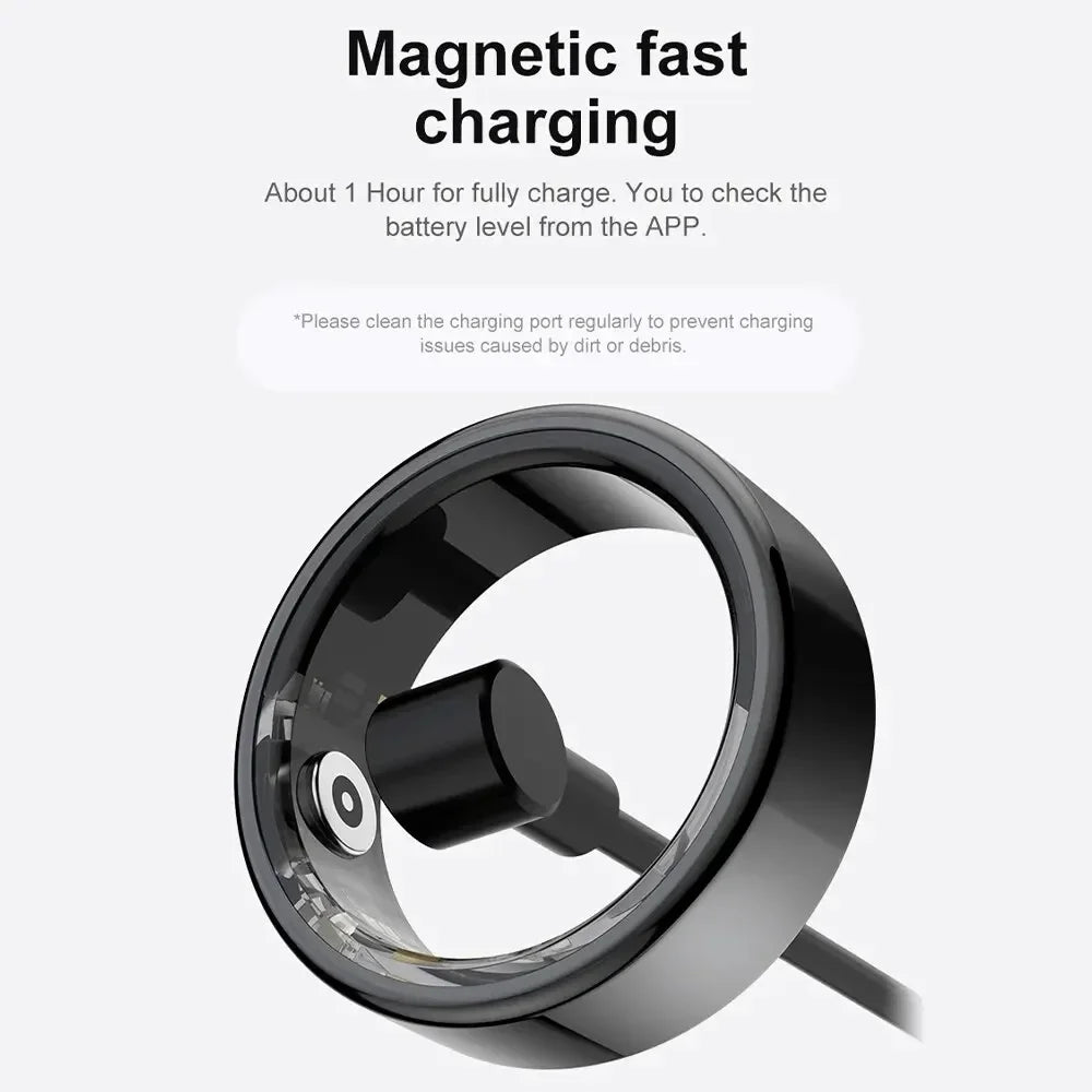 Zordai 2024 R02 Smart Ring For XIAOMI Titanium Steel, Health Monitoring, IP68 Waterproof, For Android IOS Men.
Sizes 8-11