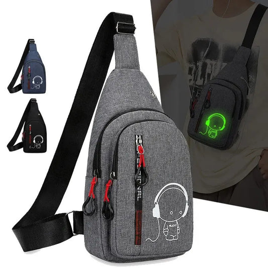 Men's Chest Bag Shoulder Bag Male Hand Crossbody Cycling Backpack.